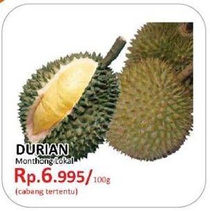 Promo Harga Durian Monthong Lokal per 100 gr - Yogya