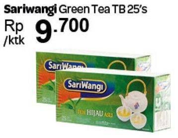 Promo Harga Sariwangi Teh Hijau 25 pcs - Carrefour