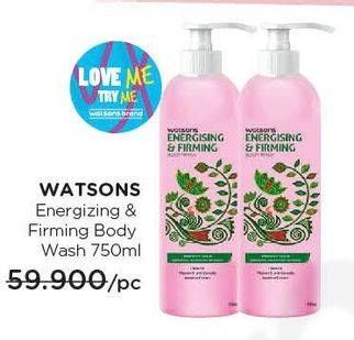 Promo Harga WATSONS Energising & Firming Body Wash per 2 pcs 750 ml - Watsons