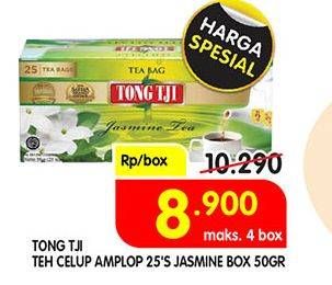 Promo Harga Tong Tji Teh Celup Jasmine Dengan Amplop 25 pcs - Superindo