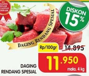 Promo Harga Daging Rendang Sapi Spesial per 100 gr - Superindo