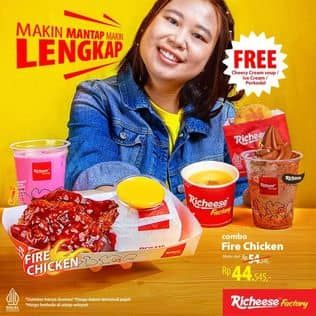 Promo Harga Combo Fire Chicken  - Richeese Factory