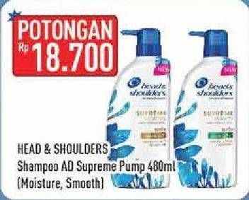 Promo Harga HEAD & SHOULDERS Shampoo 480 ml - Hypermart