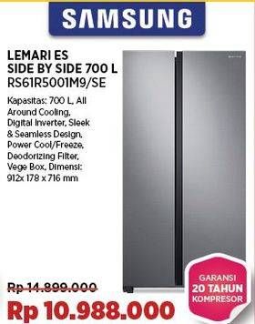 Promo Harga Samsung RS61R5001M9 | Refrigerator Side By Side  - COURTS