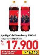 Promo Harga AJE BIG COLA Minuman Soda Cola, Strawberry 3100 ml - Carrefour
