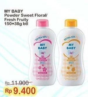 Promo Harga MY BABY Baby Powder Sweet Floral, Fresh Fruity 188 gr - Indomaret