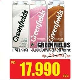 Promo Harga GREENFIELDS Fresh Milk All Variants 1000 ml - Hari Hari