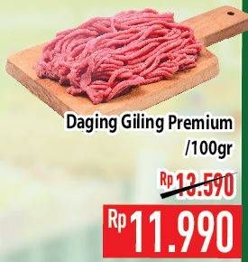 Promo Harga Daging Giling Sapi Premium per 100 gr - Hypermart