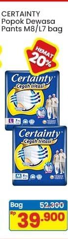 Promo Harga Certainty Adult Diapers Pants M8, L7 7 pcs - Indomaret