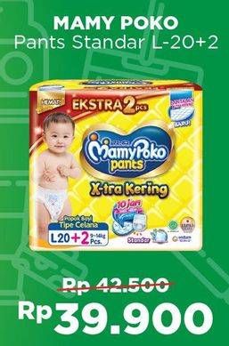 Promo Harga Mamy Poko Pants Xtra Kering L20+2  - Alfamart