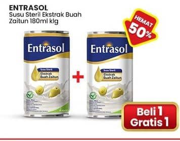 Promo Harga Entrasol Susu Steril 180 ml - Indomaret