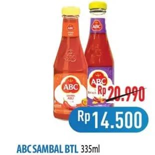 Promo Harga ABC Sambal Asli 335 ml - Hypermart
