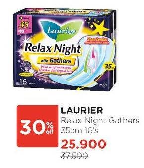 Promo Harga Laurier Relax Night Gathers 35cm 16 pcs - Watsons