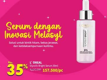 Promo Harga Loreal Glycolic Bright Instant Serum 30 ml - Guardian