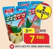 Promo Harga ZESTO Juice All Variants per 3 pouch 200 ml - Superindo