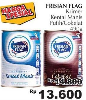 Promo Harga FRISIAN FLAG Susu Kental Manis Cokelat, Putih 490 gr - Giant