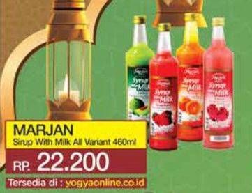 Promo Harga Marjan Syrup with Milk All Variants 460 ml - Yogya