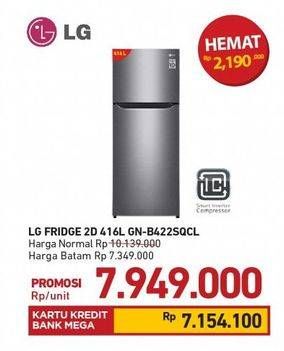 Promo Harga LG GN-B422SQCL | Kulkas 2 Pintu 416000 ml - Carrefour