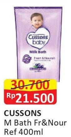 Promo Harga CUSSONS BABY Milk Bath Fresh Nourish 400 ml - Alfamart