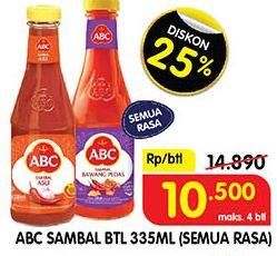 Promo Harga ABC Sambal All Variants 335 ml - Superindo
