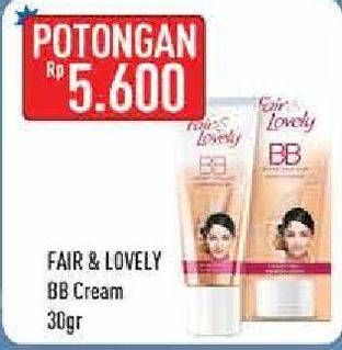 Promo Harga GLOW & LOVELY (FAIR & LOVELY) BB Cream 30 gr - Hypermart