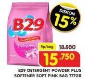 Promo Harga B29 Detergent + Softener Pink 777 gr - Superindo