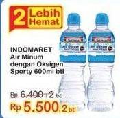 Promo Harga INDOMARET Air Minum Dengan Oksigen Sporty 600 ml - Indomaret