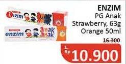 Promo Harga ENZIM Pasta Gigi Anak Strawberry, Orange 63 gr - Alfamidi