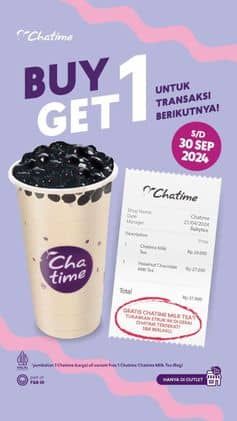 Promo Harga Buy 1 Get 1  - Chatime