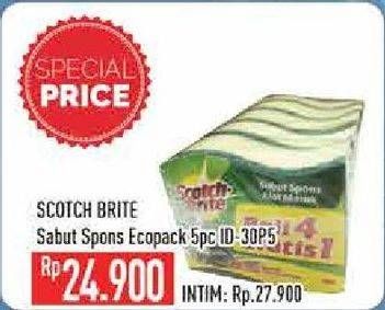 Promo Harga 3M SCOTCH BRITE Sabut Spon ID-30P5 5 pcs - Hypermart