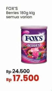 Promo Harga Foxs Crystal Candy Berries 180 gr - Indomaret