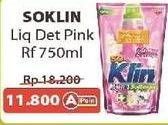 Promo Harga SO KLIN Liquid Detergent + Softergent Pink 750 ml - Alfamart