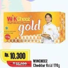 Promo Harga WINcheez Gold Cheddar Keju Olahan  170 gr - Alfamart