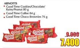 Promo Harga GOOD TIME Cookies Chocochips Cookies, Chocolate, Rainy, Peanut, Coffee, Choco Brownies 76 gr - Giant
