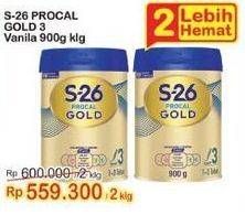 Promo Harga S26 Procal Gold Susu Pertumbuhan Vanilla 900 gr - Indomaret