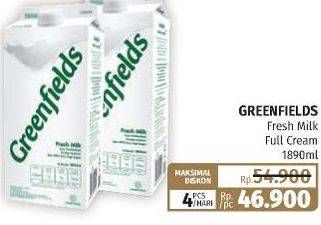 Promo Harga Greenfields Fresh Milk Full Cream 1890 ml - Lotte Grosir