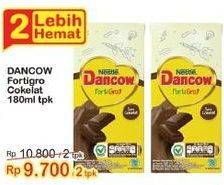 Promo Harga DANCOW Fortigro UHT Cokelat 180 ml - Indomaret