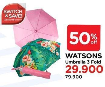 Promo Harga WATSONS Umbrella 3 Fold  - Watsons