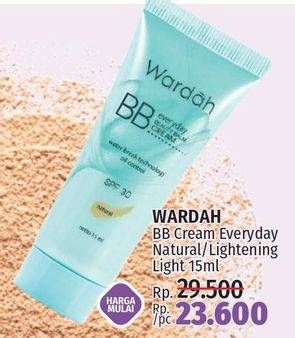 Promo Harga WARDAH BB Cream Everyday Natural / Lightening 15ml  - LotteMart