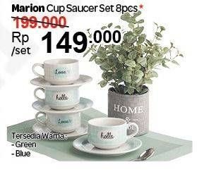 Promo Harga MARION Cup Saucer Set 8 pcs - Carrefour