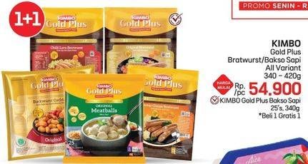 Promo Harga Kimbo Gold Plus Bratwurst/Bakso Sapi   - LotteMart