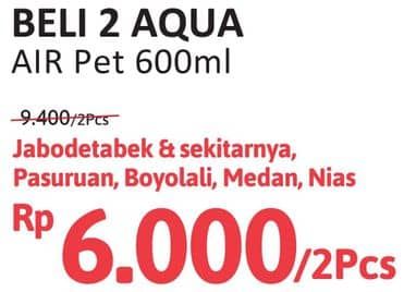 Promo Harga Aqua Air Mineral 600 ml - Alfamidi