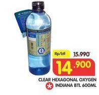 Promo Harga CLEAR Indiana Hexagonal 600 ml - Superindo