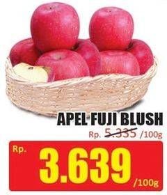 Promo Harga Apel Fuji Blush per 100 gr - Hari Hari