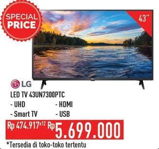 Promo Harga LG 43UN7300PTC | 43 inci 4K Smart UHD TV  - Hypermart