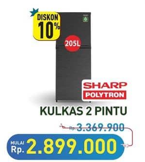 Promo Harga Sharp/Polytron Kulkas 2 Pintu  - Hypermart