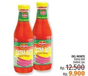 Promo Harga DEL MONTE Sauce Extra Hot Chilli 340 ml - LotteMart