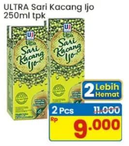 Promo Harga Ultra Sari Kacang Ijo 250 ml - Indomaret