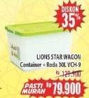 Promo Harga LION STAR Wagon Container VC-9 30000 ml - Hypermart