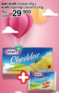 Promo Harga Kraft Cheese Cheddar / Single Cheese  - Carrefour